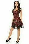 Daisy Corsets Lavish Red Lace Corset Dress - Daisy Corsets - Flyclothing LLC