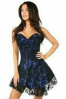 Daisy Corsets Lavish Blue Lace Corset Dress - Daisy Corsets