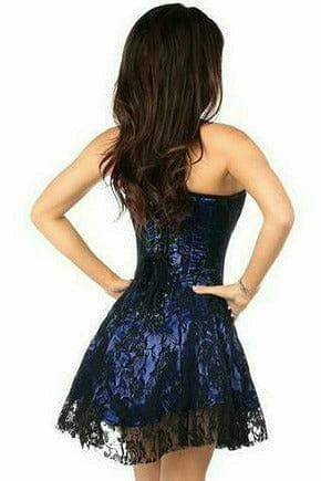 Daisy Corsets Lavish Blue Lace Corset Dress - Daisy Corsets - Flyclothing LLC