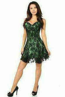 Daisy Corsets Lavish Green Lace Corset Dress - Daisy Corsets - Flyclothing LLC