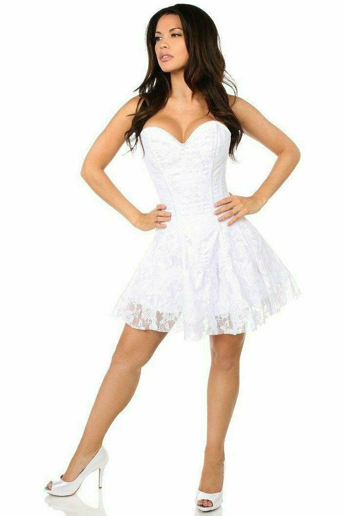 Daisy Corsets Lavish White Lace Corset Dress - Daisy Corsets
