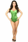 Daisy Corsets Lavish Green Satin Corset Romper - Daisy Corsets - Flyclothing LLC