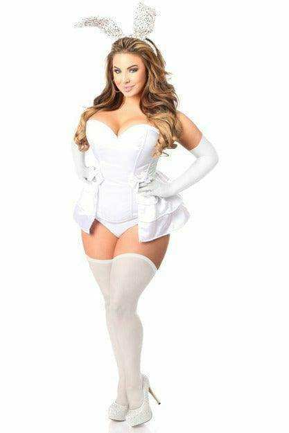 Daisy Corsets Lavish 4 PC White Bunny Corset Costume - Daisy Corsets - Flyclothing LLC