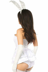 Daisy Corsets Lavish 4 PC White Bunny Corset Costume - Daisy Corsets - Flyclothing LLC