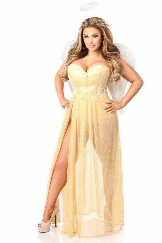 Daisy Corsets Lavish 4 PC Golden Angel Corset Costume - Daisy Corsets - Flyclothing LLC