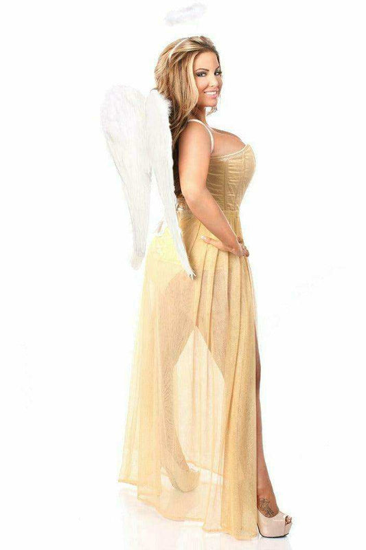 Daisy Corsets Lavish 4 PC Golden Angel Corset Costume - Daisy Corsets - Flyclothing LLC
