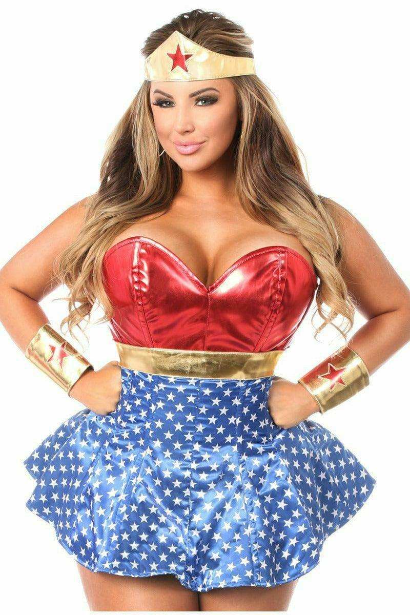 Daisy Corsets Lavish 3 PC Superhero Corset Dress Costume - Daisy Corsets - Flyclothing LLC