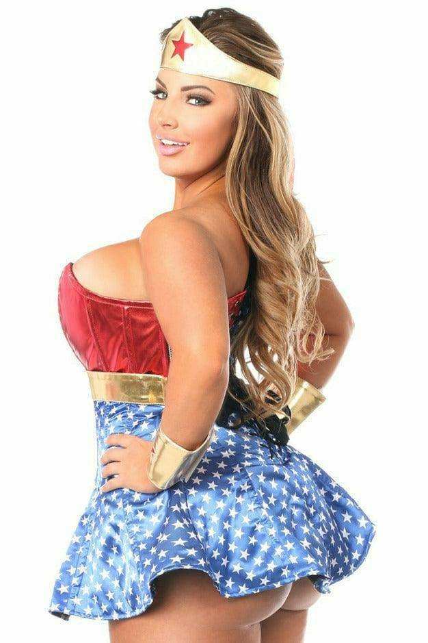 Daisy Corsets Lavish 3 PC Superhero Corset Dress Costume - Daisy Corsets - Flyclothing LLC