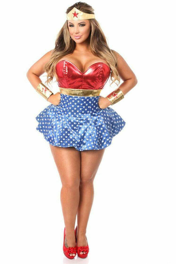 Daisy Corsets Lavish 3 PC Superhero Corset Dress Costume - Daisy Corsets - Flyclothing LLC