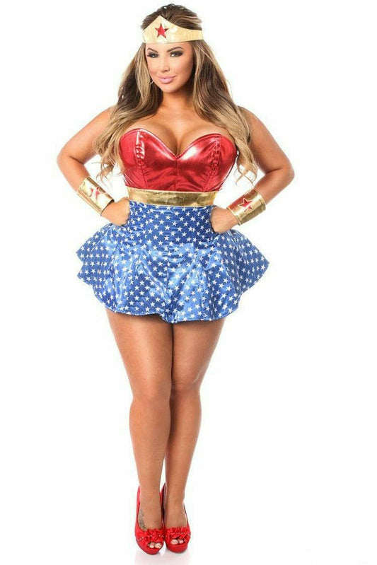 Daisy Corsets Lavish 3 PC Superhero Corset Dress Costume - Daisy Corsets