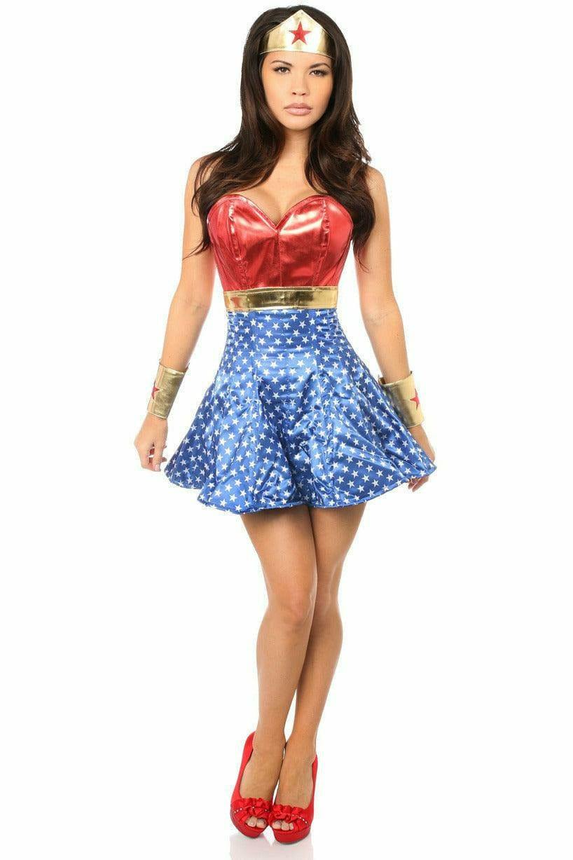 Daisy Corsets Lavish 3 PC Superhero Corset Dress Costume - Daisy Corsets