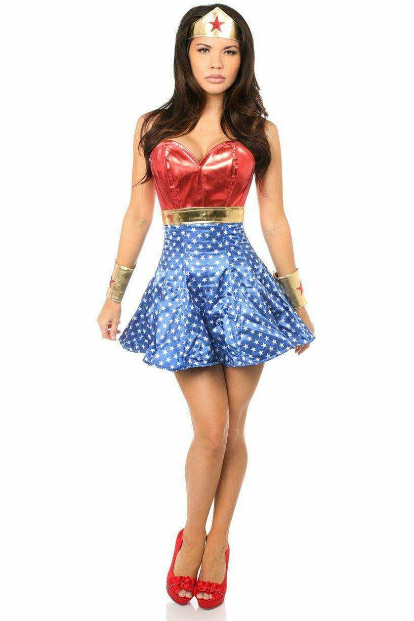 Daisy Corsets Lavish 3 PC Superhero Corset Dress Costume - Daisy Corsets - Flyclothing LLC