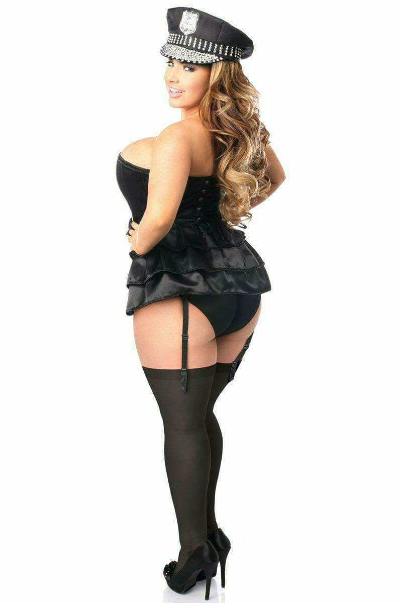 Daisy Corsets Lavish 4 PC Rhinestone Cop Corset Costume - Daisy Corsets - Flyclothing LLC