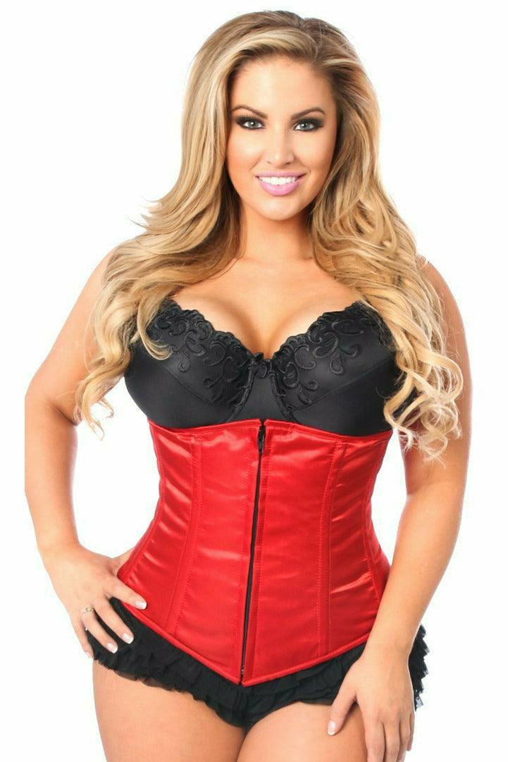 Daisy Corsets Lavish Red Underbust Zipper Corset - Daisy Corsets