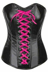 Daisy Corsets Lavish Wet Look Faux Leather Lace-Up Over Bust Corset - Daisy Corsets