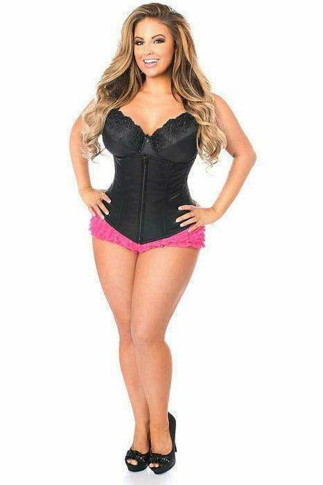Daisy Corsets Lavish Black Underbust Zipper Corset - Daisy Corsets - Flyclothing LLC