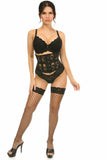 Daisy Corsets Lavish Black Sheer Lace Waist Cincher Corset - Daisy Corsets