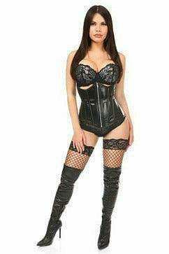 Daisy Corsets Lavish Wet Look Under Bust Corset - Daisy Corsets - Flyclothing LLC