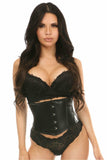 Daisy Corsets Lavish Black Wet Look Waist Cincher Corset - Daisy Corsets