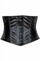 Daisy Corsets Lavish Black Wet Look Waist Cincher Corset - Daisy Corsets - Flyclothing LLC