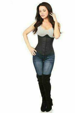 Daisy Corsets Lavish Black Cotton Underbust Corset - Daisy Corsets - Flyclothing LLC