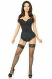 Daisy Corsets Lavish Black Cotton Overbust Corset - Daisy Corsets