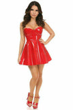 Daisy Corsets Lavish Red Patent PVC Underwire Bustier - Daisy Corsets - Flyclothing LLC