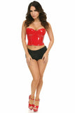 Daisy Corsets Lavish Red Patent PVC Underwire Bustier - Daisy Corsets