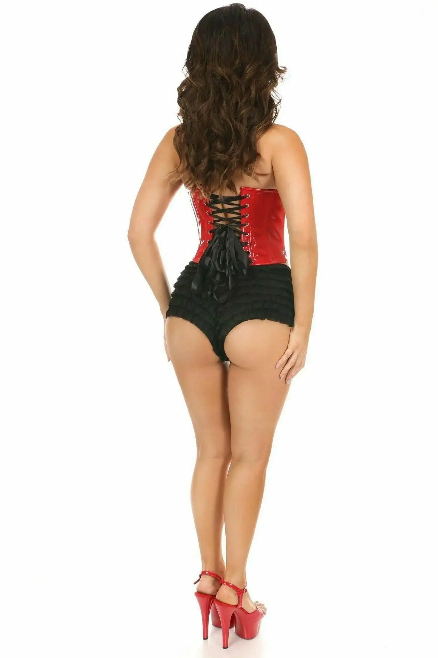 Daisy Corsets Lavish Red Patent PVC Underwire Bustier - Daisy Corsets - Flyclothing LLC