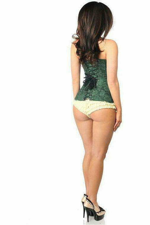 Daisy Corsets Lavish Dark Green Lace Overbust Corset w/Zipper - Daisy Corsets - Flyclothing LLC