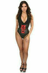 Daisy Corsets Lavish Wet Look Faux Leather Lace-Up Under Bust Corset - Daisy Corsets