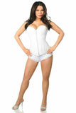 Daisy Corsets Lavish White Lace Overbust Corset w/Zipper - Daisy Corsets