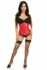 Daisy Corsets Lavish Red Wet Look Under Bust Corset - Daisy Corsets