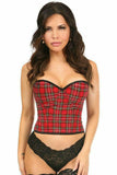 Daisy Corsets Lavish Red Plaid Underwire Bustier - Daisy Corsets