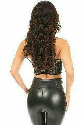 Daisy Corsets Lavish Black Patent Short Bustier Top - Daisy Corsets - Flyclothing LLC