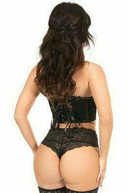 Lavish Black Patent Short Bustier Top - Daisy Corsets - Flyclothing LLC
