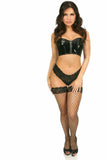 Daisy Corsets Lavish Black Patent Short Bustier Top - Daisy Corsets - Flyclothing LLC