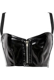 Daisy Corsets Lavish Black Patent Short Bustier Top - Daisy Corsets
