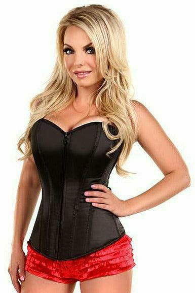 Daisy Corsets Lavish Black Sweetheart Front Zipper Corset - Daisy Corsets