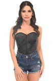Daisy Corsets Lavish Black Sweetheart Front Zipper Corset - Daisy Corsets