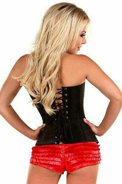 Daisy Corsets Lavish Black Sweetheart Front Zipper Corset - Daisy Corsets - Flyclothing LLC