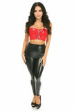 Daisy Corsets Lavish Red Patent Short Bustier Top - Daisy Corsets