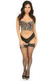Daisy Corsets Lavish Velvet Leopard Print Underwire Short Bustier - Daisy Corsets - Flyclothing LLC