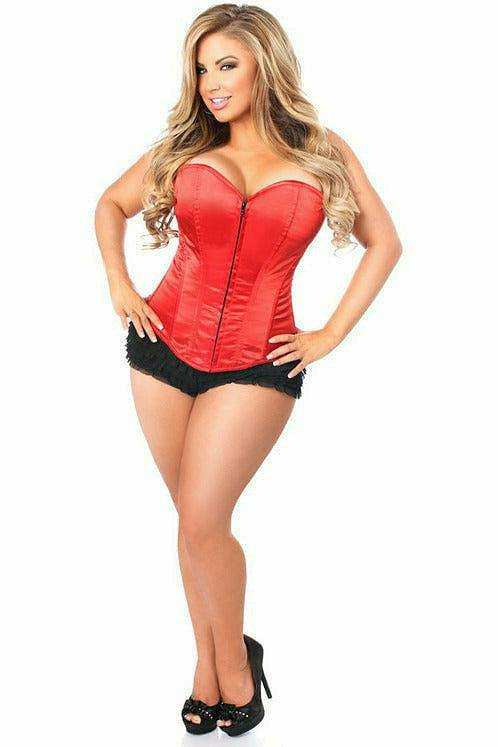 Daisy Corsets Lavish Red Sweetheart Front Zipper Corset - Daisy Corsets - Flyclothing LLC