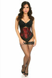 Daisy Corsets Lavish Red Lace-Up Under Bust Corset w/Black Lace - Daisy Corsets