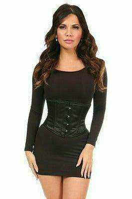 Daisy Corsets Lavish Black Satin Mini Cincher - Daisy Corsets - Flyclothing LLC