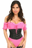 Daisy Corsets Lavish Black Satin Mini Cincher - Daisy Corsets
