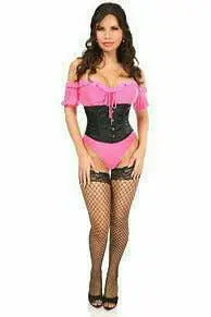 Daisy Corsets Lavish Black Satin Mini Cincher - Daisy Corsets - Flyclothing LLC