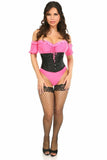 Daisy Corsets Lavish Black Satin Mini Cincher - Daisy Corsets