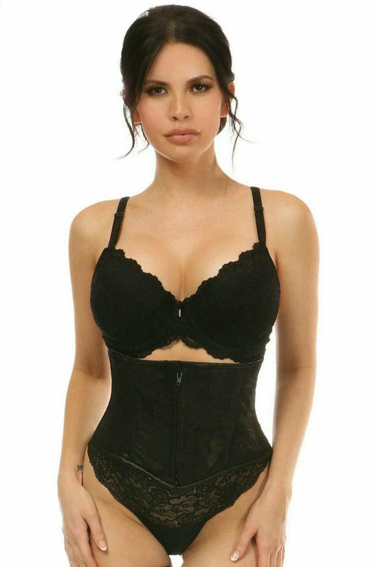 Daisy Corsets Lavish Black Lace Mini Cincher - Daisy Corsets - Flyclothing LLC